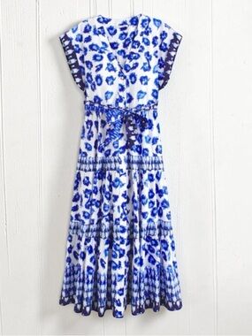 Abercrombie & Fitch 100% Cotton EUC Blue and White relaxed fit Midi Maxi Dress M